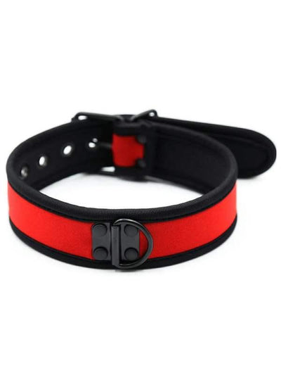 Love In Leather Neoprene Collar Red - Passionzone Adult Store